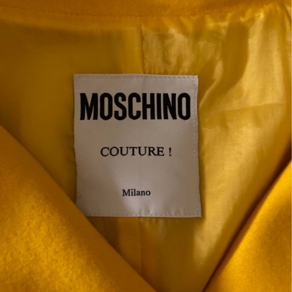 Moschino Yellow Wool Coat Dress - Picture 3 of 6